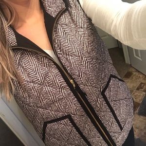 Authentic J. Crew herringbone quilted vest
